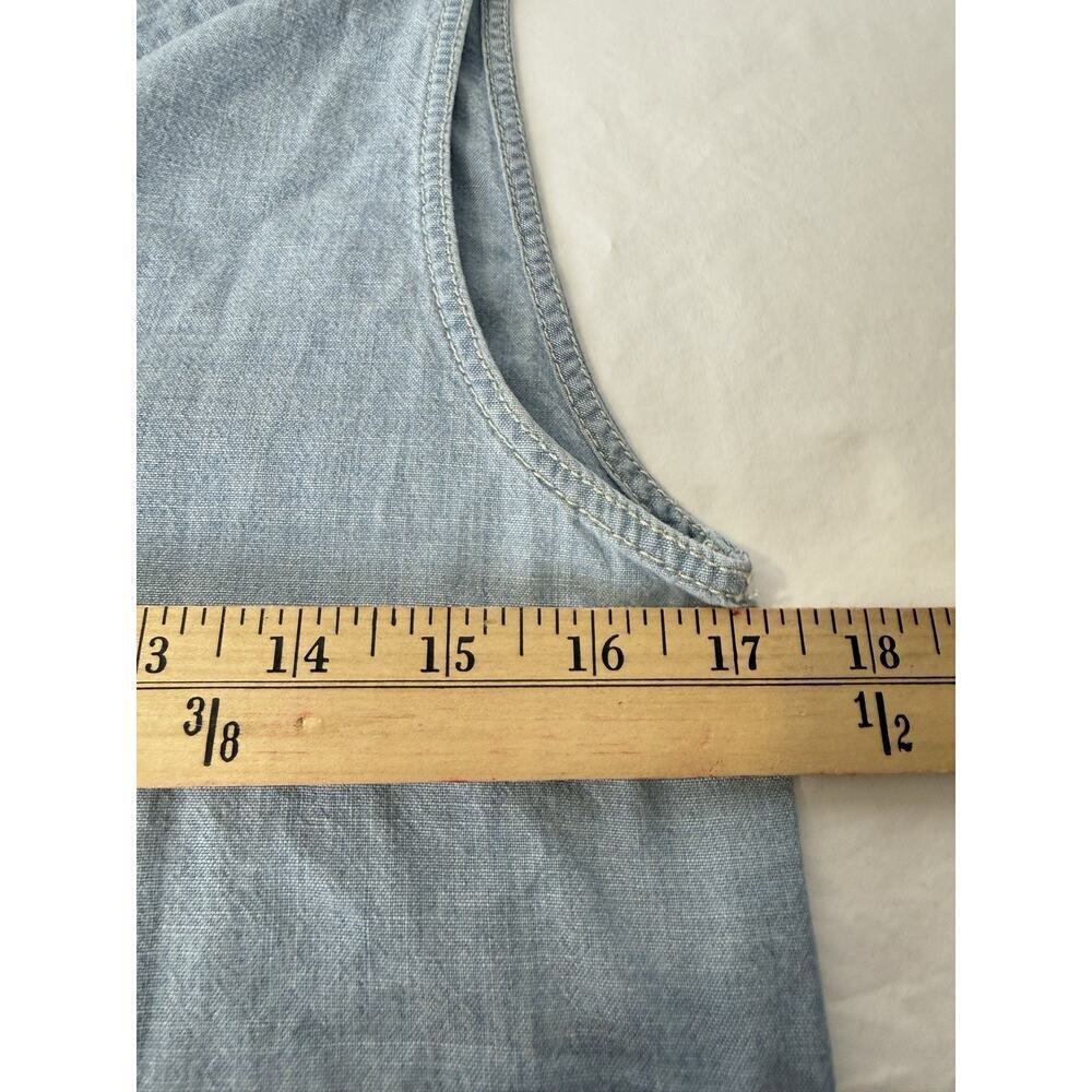 Madewell Women’s Chambray Lace-Up Shift Dress Blue XXS - Picture 7 of 9